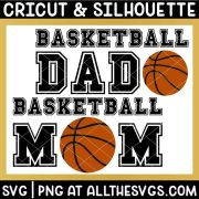 free basketball mom dad svg png for t shirt.