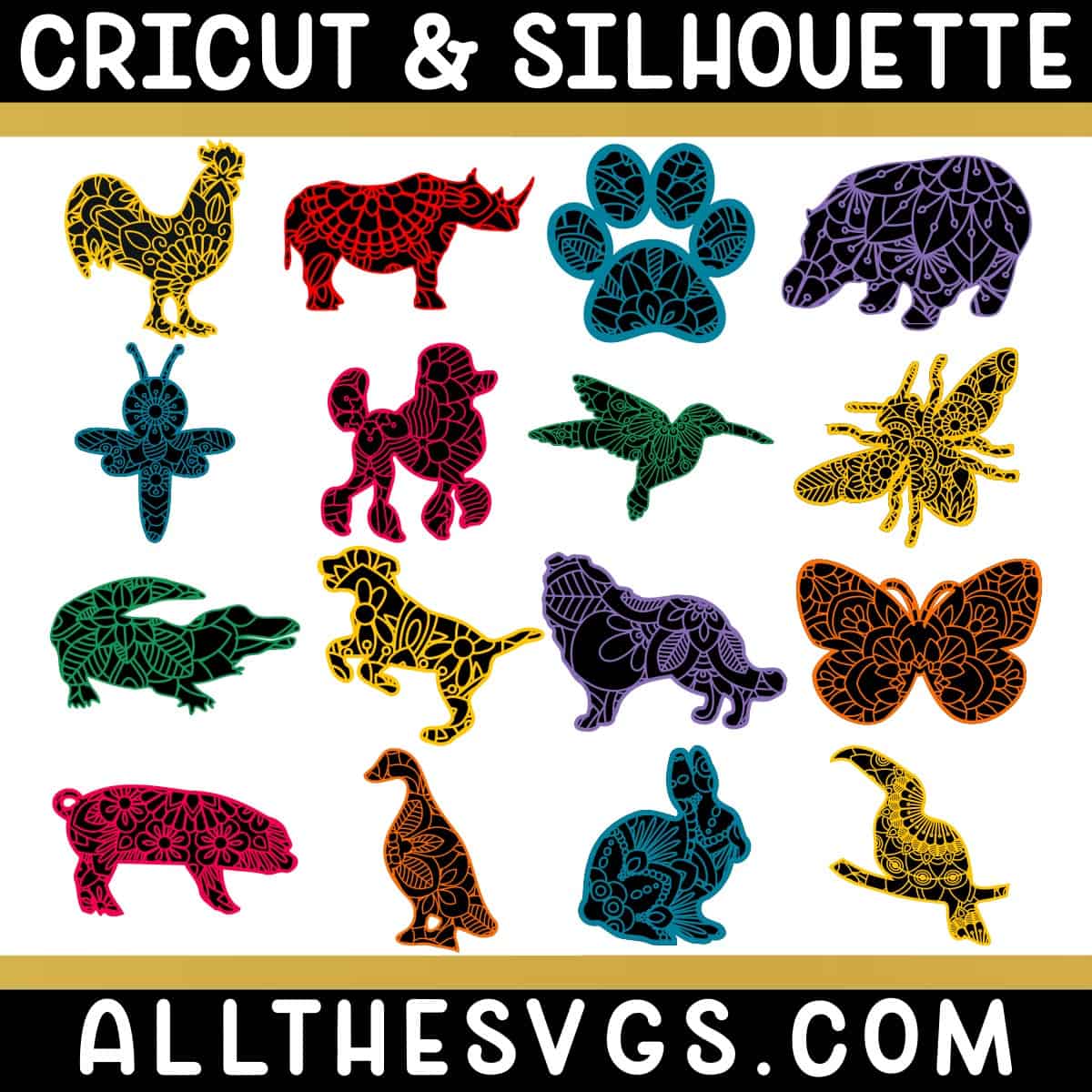 Free Free 343 Cricut Mandala Animals SVG PNG EPS DXF File