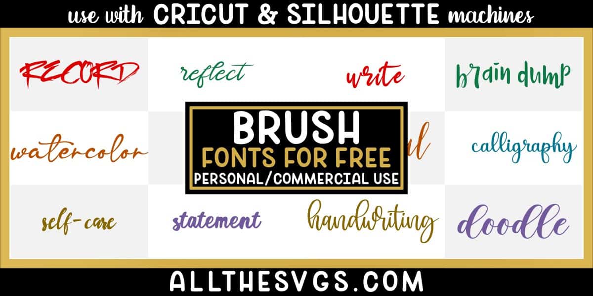free brush fonts with variety of typefaces like bouncy script, rough masculine handwriting, script with tails & more.