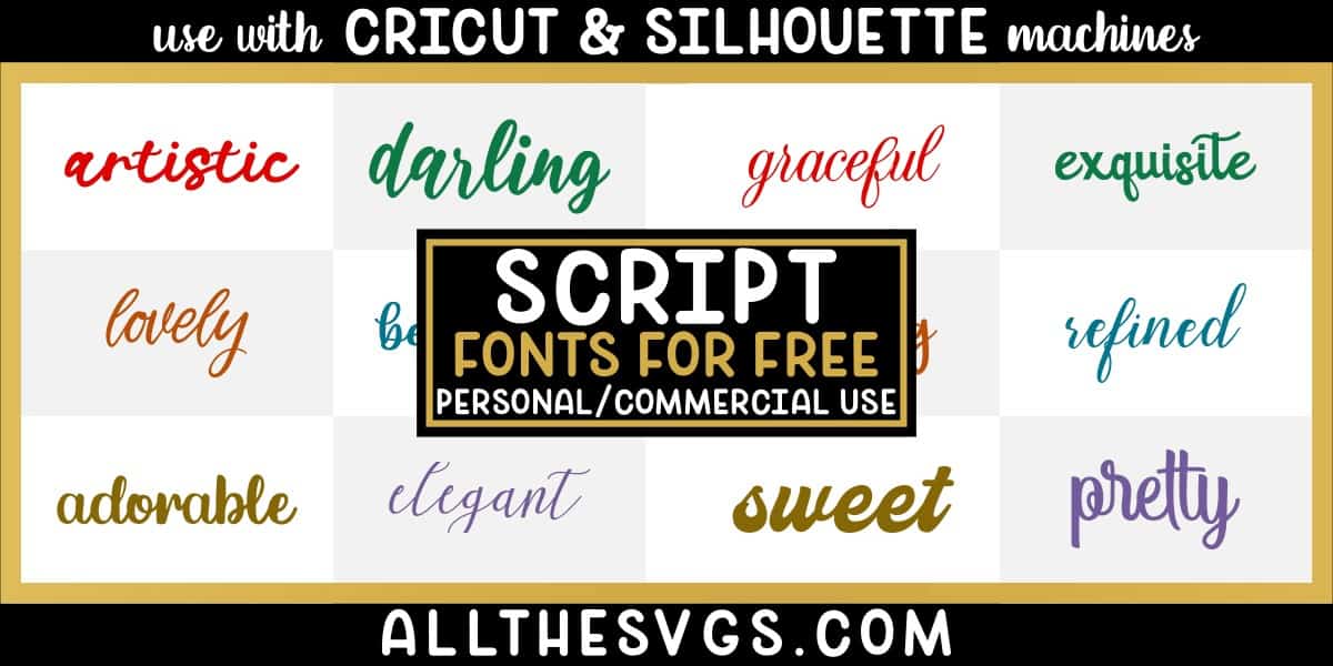 free script cursive fonts with variety of typefaces like brush calligraphy, bouncy handlettering & more.