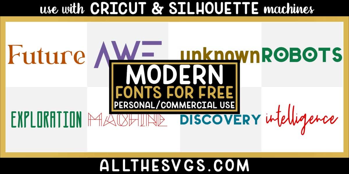 free modern fonts with variety of typefaces like thin skinny caps, geometric letters & more.