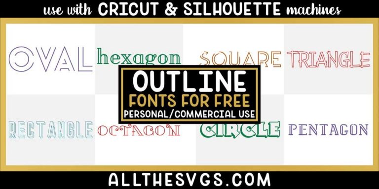 UNIQUE & FREE Outline Fonts [Commercial Use Included!]