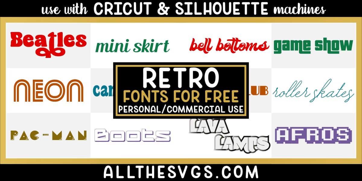 free retro fonts with variety of typefaces like arcade games, animal print, monoline script & more.