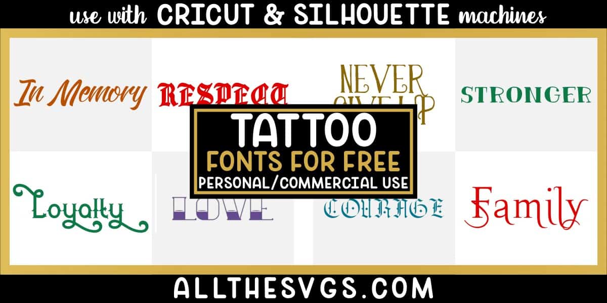 free tattoo fonts with variety of typefaces like old english, gothic blackletter & more.