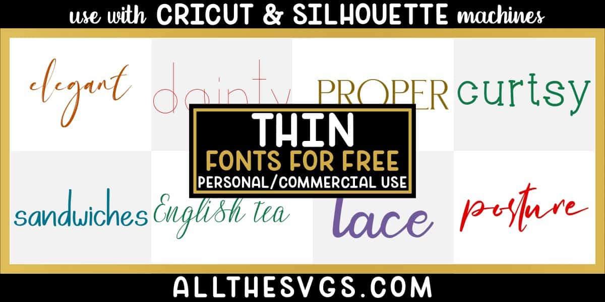 free thin fonts with variety of typefaces like calligraphy, bouncy script, boyish handwriting, skinny caps & more.
