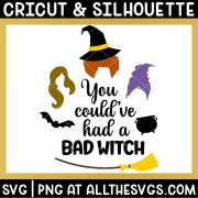 you could've had a bad witch svg file with sanderson sisters.