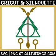 free deathly hallows christmas tree harry potter svg png.