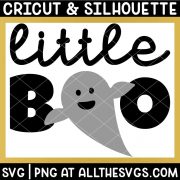 halloween ghost little boo svg file.