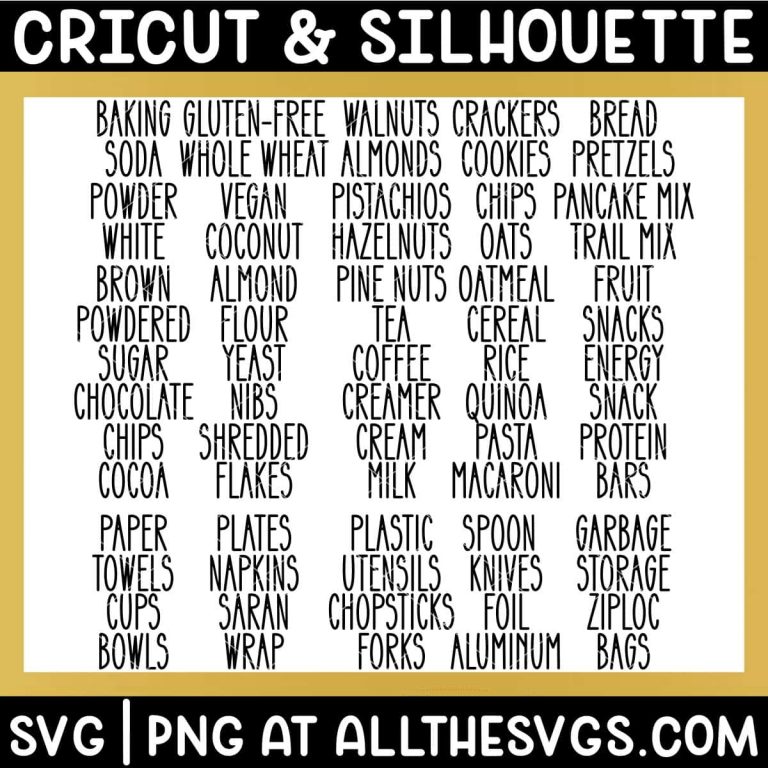 FREE Rae Dunn Pantry Label SVG Files [No Sign Up to Download!]