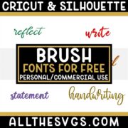 brush fonts for commercial use with example text in various styles