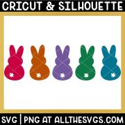 back of easter bunny with tails easter svg file.