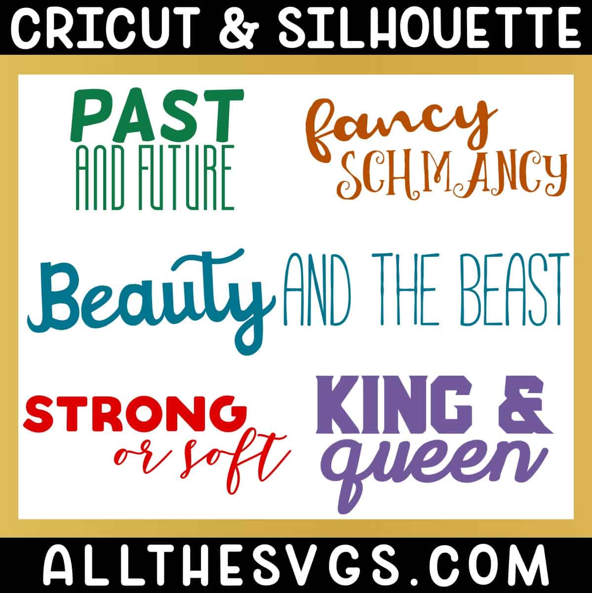 fun free complementary fonts for cricut silhouette with examples.