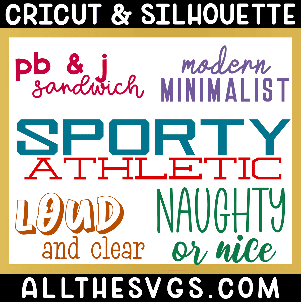 free fun fonts that go well together for cricut silhouette with examples.