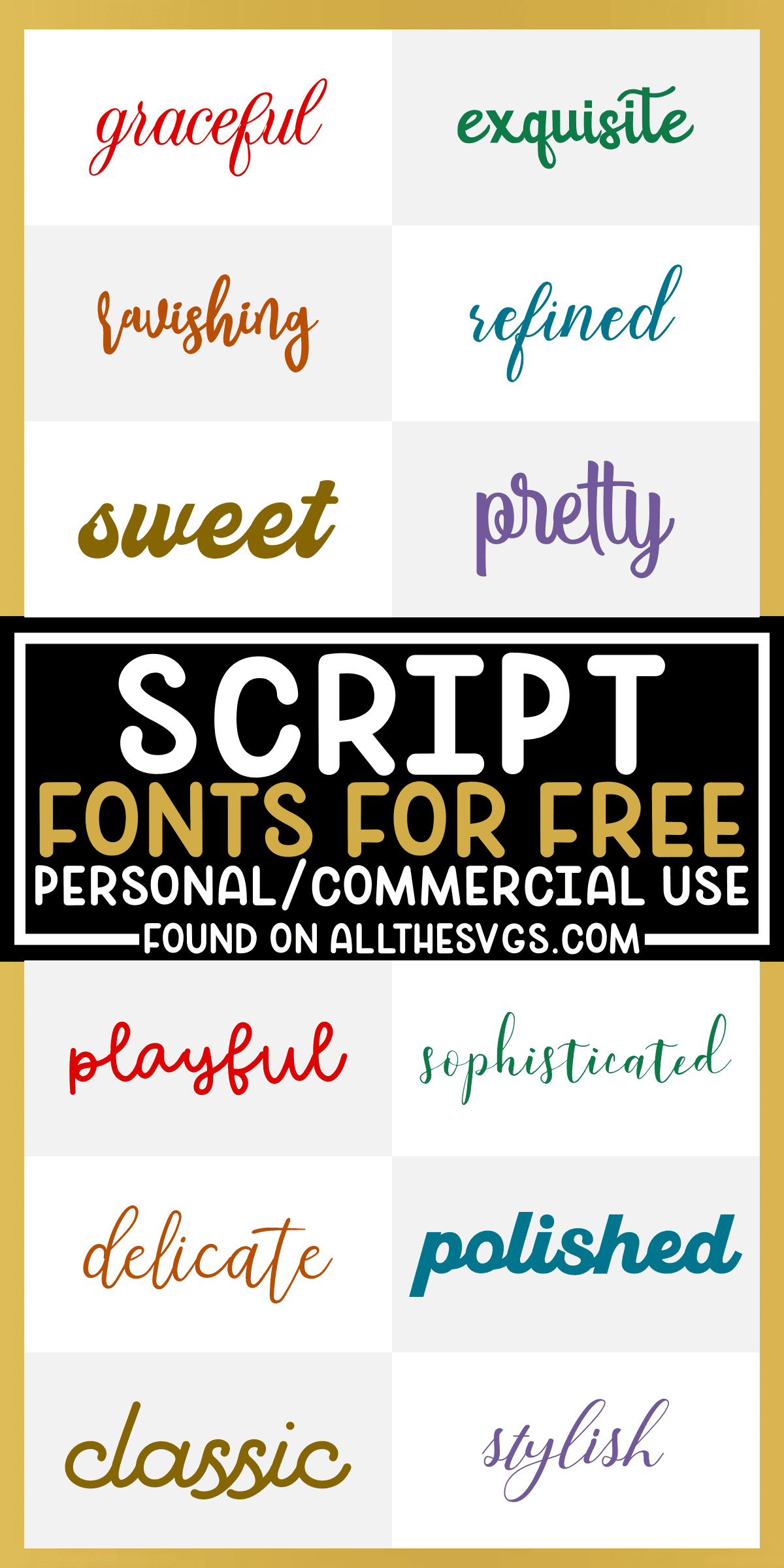 showcase of 12 best free calligraphy script fonts for commercial use.