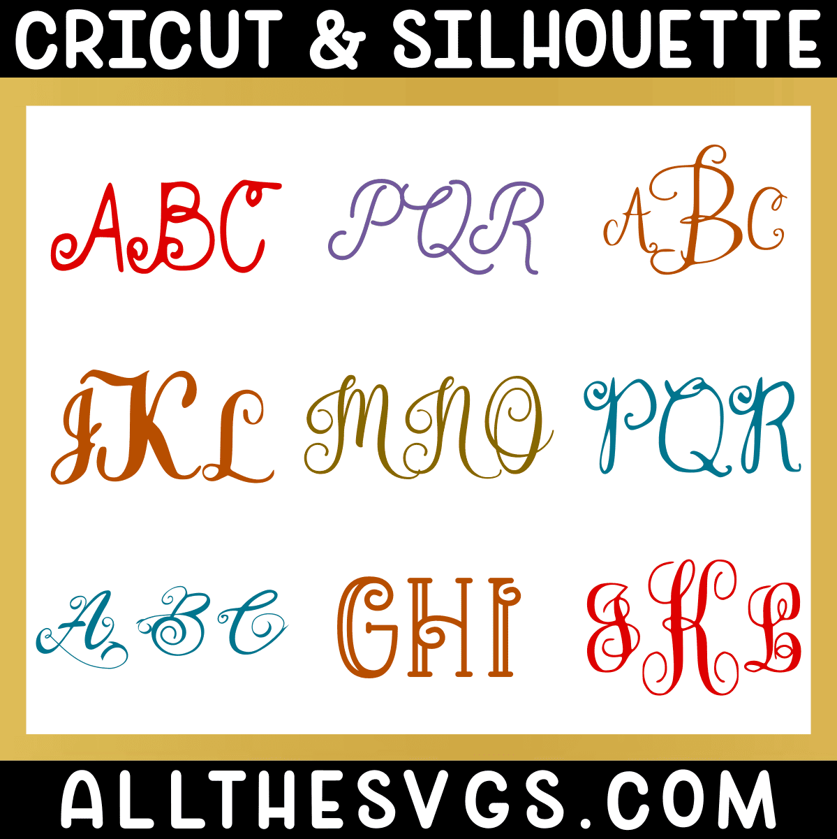 free monogram fonts interlocking cursive scripts with fancy swirls