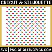 free fun heart pattern svg png in 3 colors