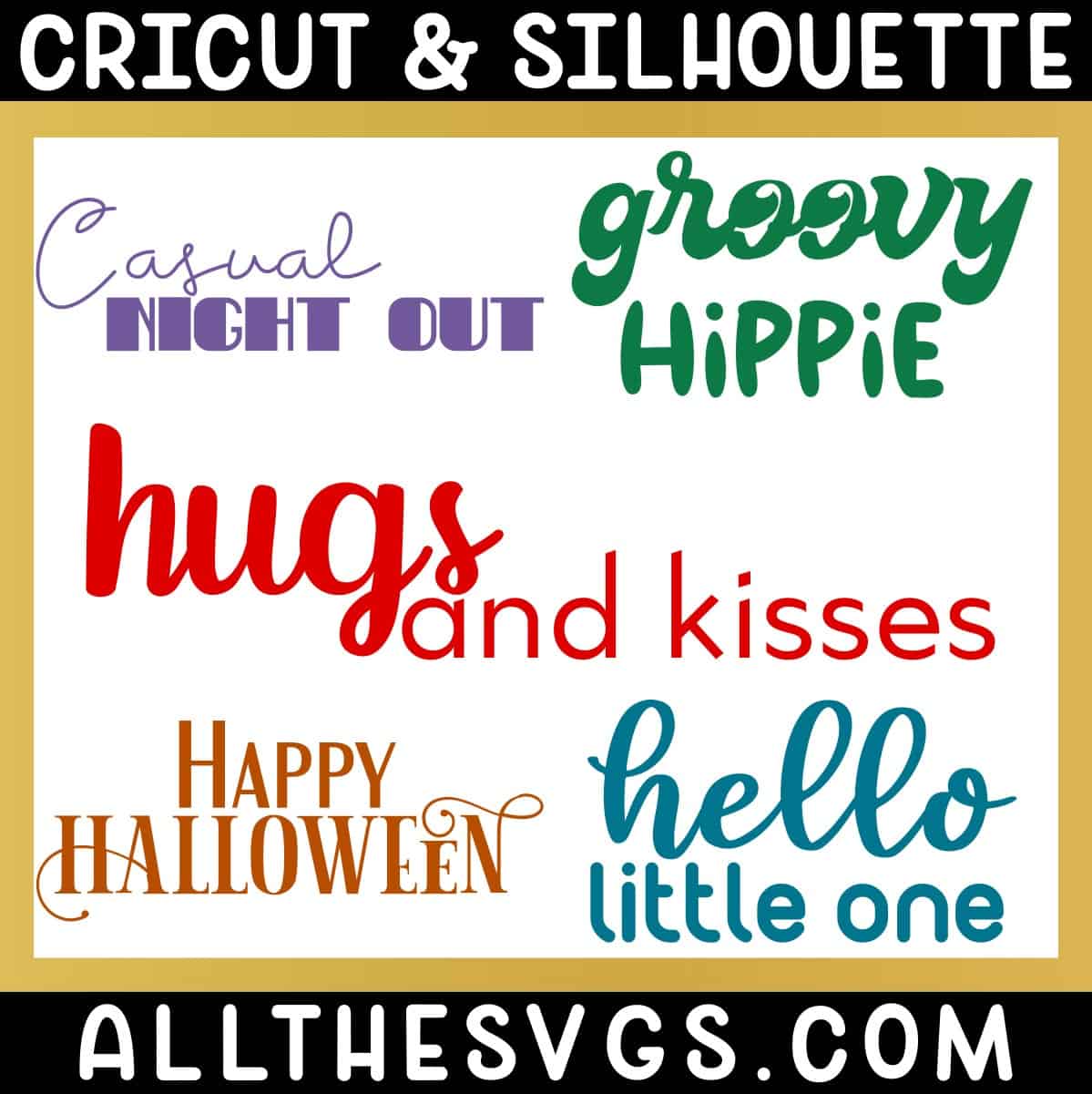 free fun font pairings, combinations for cricut silhouette with examples.