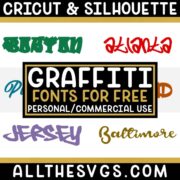 graffiti fonts for commercial use with example text in various styles