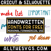 handwritten fonts for commercial use with example hand lettered text in various styles