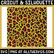 free cheetah leopard spot pattern svg file skin, black spot, inner pink spot