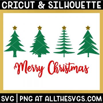 FREE MERRY CHRISTMAS TREES SVG File [No Sign Up to Download!]