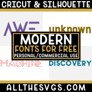 modern fonts for commercial use with example text in various styles