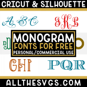 monogram fonts for personal commercial use with example text in various styles