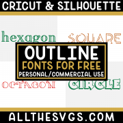 unique outlined fonts for commercial use with example text in various styles