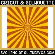 free retro starburst pattern svg file to center point