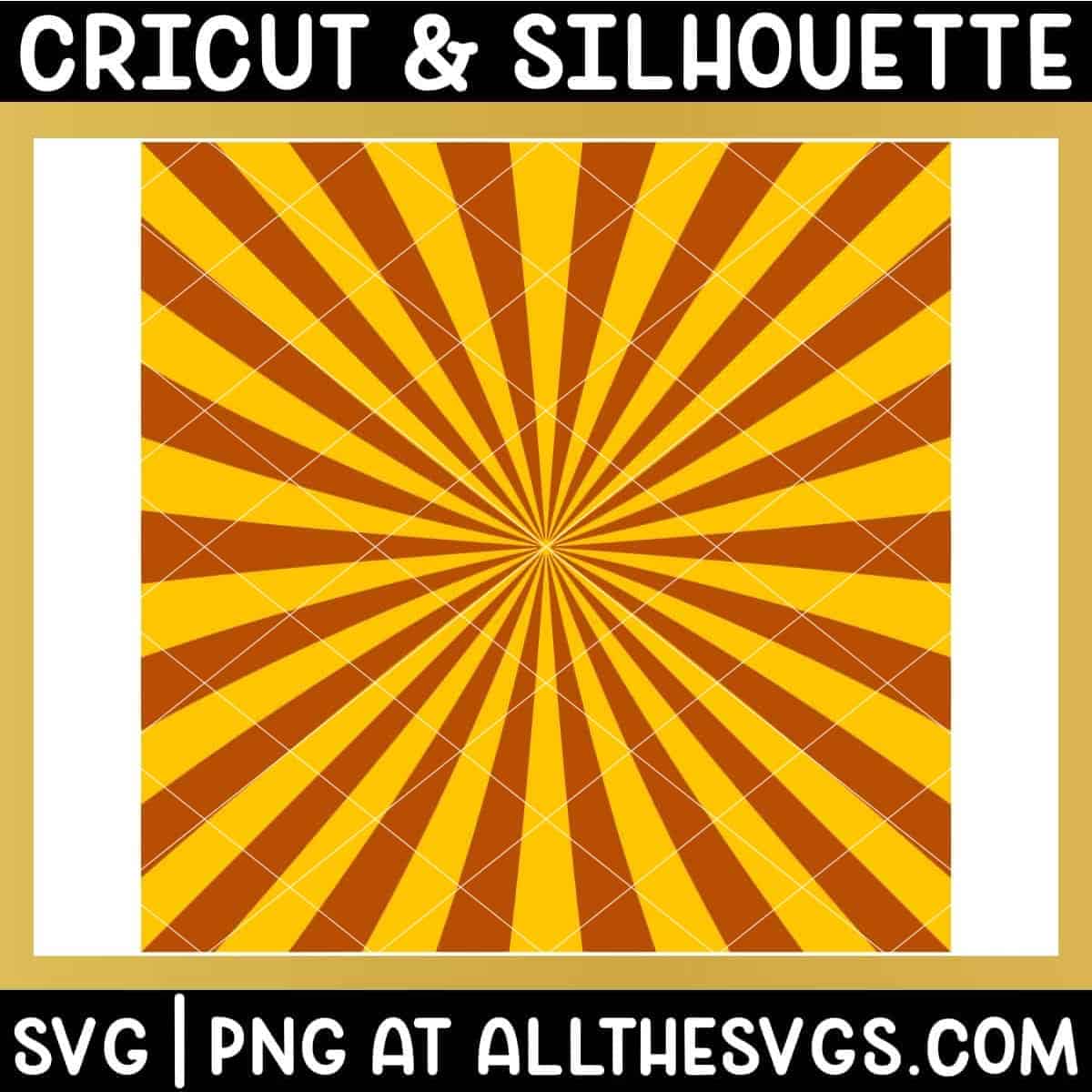 free retro starburst pattern svg file to center point.