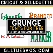 rough, distressed, grunge fonts for commercial use with example text in various styles