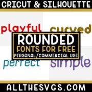 round fonts for commercial use with example text in various styles