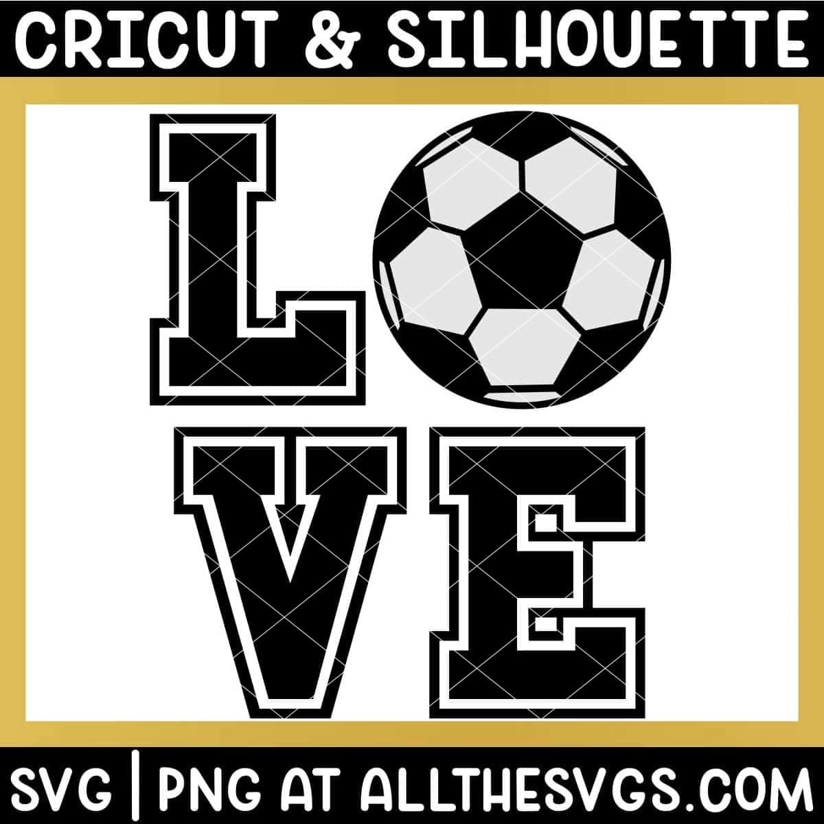 free soccer football love square svg png.