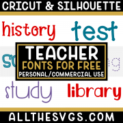 school teacher fonts for commercial use with example text in various styles