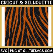 free tiger stripe pattern svg file side view
