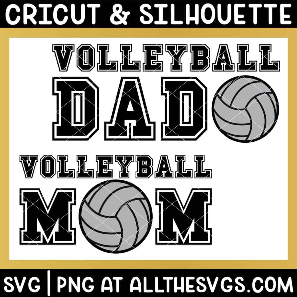 free volleyball mom dad svg png for t shirt.