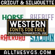 western fonts for commercial use with example text in various styles